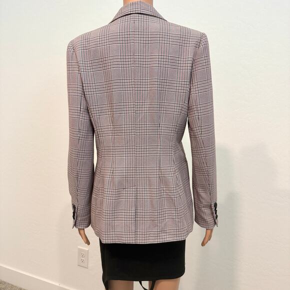 Chelsea28 medium 2 button front plaid jacket blazer coat C 3001 - Picture 6 of 11